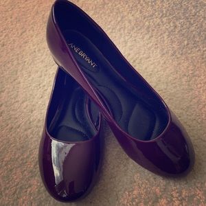Burgundy Patent Flats